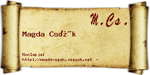 Magda Csák névjegykártya